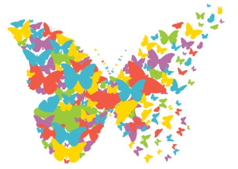 Educate Together butterfly artwork used by Blessington ETNS